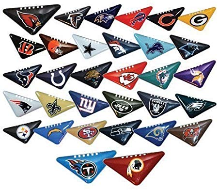 12 NFL Tabletops Football Team Helmets Fiki Flick It Logo Table Top Chinese Paper Finger Game - with Instruction Booklet