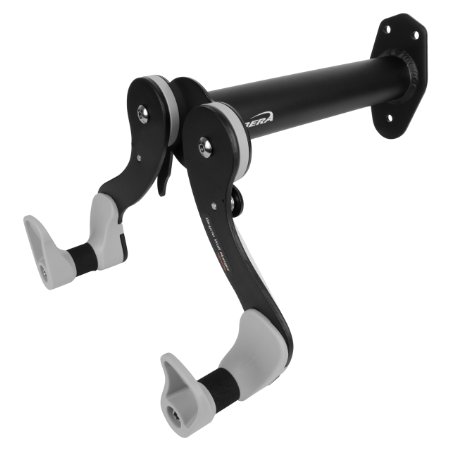 Ibera Bicycle Black Horizontal Wall Hanger 45 Degree Adjustable Angle Single Storage Wall Mount Black