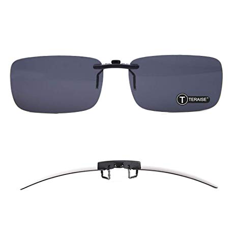 Polarized Clip-on Sunglasses Over Prescription Glasses Anti-Glare UV400 for Men Women Driving Travelling Outdoor Sport