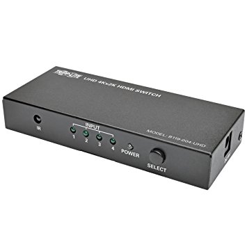 TRIPP LITE 4-Port HDMI Switch for Video & Audio, 4K x 2K UHD at 60 Hz (B119-004-UHD)