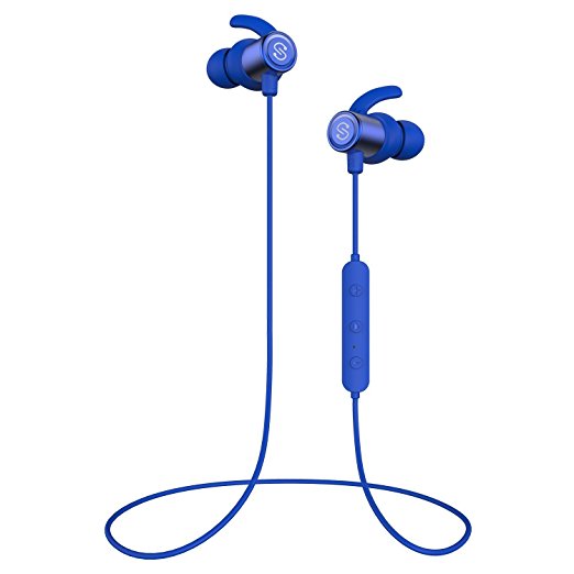 SoundPEATS Magnetic Wireless Earbuds Bluetooth Headphones Sport In-Ear IPX 6 Sweatproof Earphones with Mic (Blue)