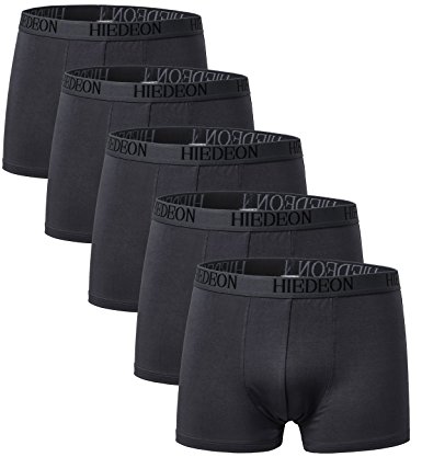 MIEDEON Men's 5 Pack Breathable Bamboo Boxer Briefs