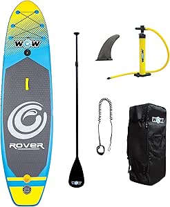 WOW Sports Rover Inflatable Stand Up Paddle Board 10'6" with Backpack and SUP Accessories