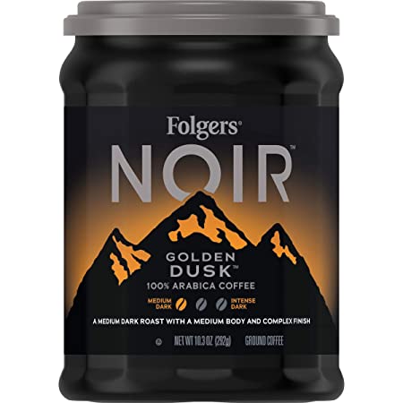 Folgers Noir Golden Dusk Medium Dark Roast Coffee, 10.3 Ounces
