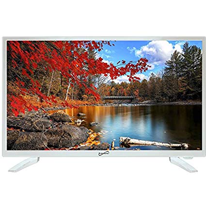 Supersonic SC-2211-WH White AC/DC HDMI 1080p 22" LED Widescreen HDTV Television