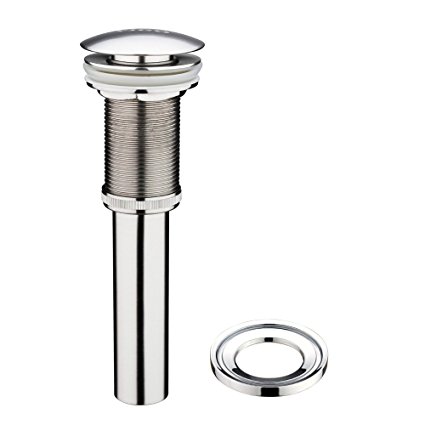 VIGO Bathroom Faucet Vessel Vanity Sink Pop Up Drain Stopper without Overflow and Mounting Ring, Chrome