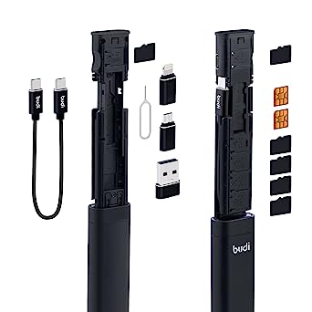 Mcbazel Budi 9 in 1 Multifunctional Cable Stick,9-in-1 Essential Travel Charging & Data Sync Cable Stick,Multi Function Cable Stick kit(Black)