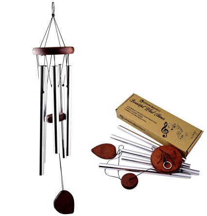 FALL CLOSEOUT SALE - BEAUTIFUL WIND CHIMES - Tuned 22" Wood Windchimes Deliver Rich, Full, Relaxing Tones - Best Large Wooden Wind Chime For Outdoor Patio - Music To Your Ears - SATISFACTION GUARANTEE