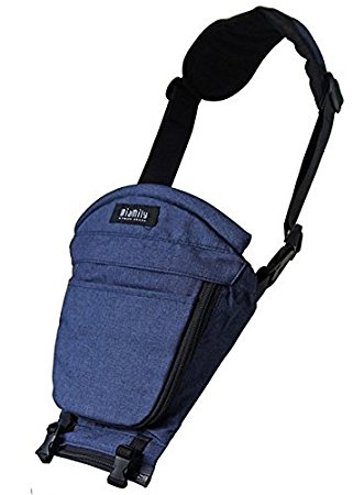 Miamily Hipster Single Shoulder Accessory only Swiss Brand - Approved by Global Wide Safety Standards - 3 additional ways to carry baby - Fits all Sizes - Ergonomic Design (Dark Blue)