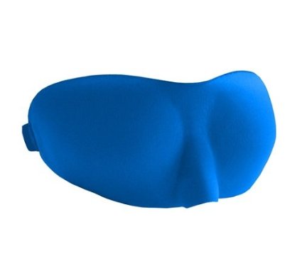 Dream Essentials Sweet Dreams Contoured Sleep Mask with Earplugs and Carry Pouch, Royal Blue