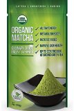 Kiss Me Organics - Matcha Green Tea Powder - ORGANIC - All Day Energy - Green Tea Lattes - Smoothies - Baking - Improved Hair and Skin Health- Metabolism Boost - Antioxidant Rich - Now From Japan