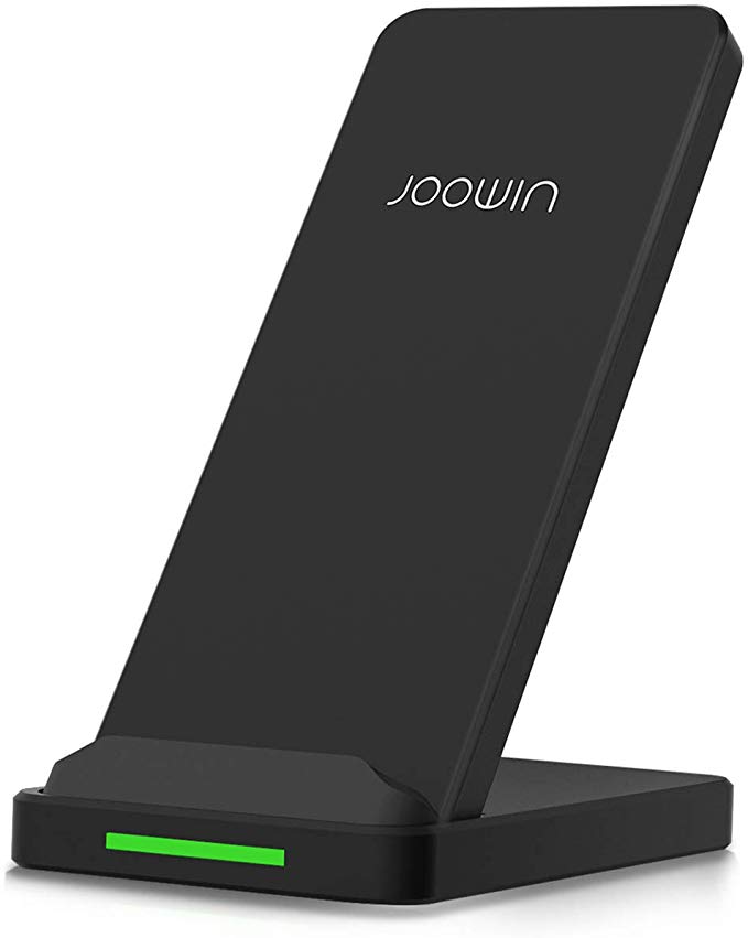 Wireless Charger, 10W Wireless Charging Stand, Qi-Certified, Compatible iPhone XR/Xs Max/XS/X/8/8 Plus, Fast-Charging Galaxy S10/S9/S9 /S8/S8 /Note 9/Note 8, PowerWave Stand (No AC Adapter)
