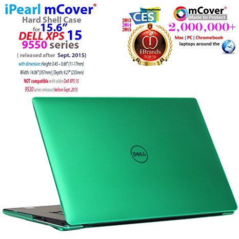 iPearl mCover HARD Shell CASE for 15.6" Dell XPS 15 9550 / Precision 5510 series (released after Sept. 2015) Laptop Computer - GREEN