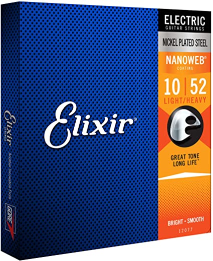 Elixir Electric Guitar Sets Ultra-Thin Nanoweb Coating - Light-heavy (0.010 - 0.052)