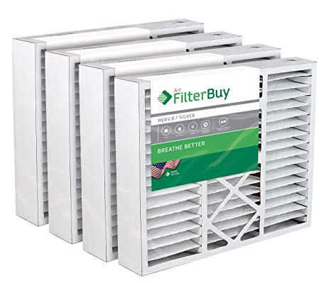 FilterBuy 20x26x5 White Rodgers, Electro-Air Replacement AC Furnace Air Filters - AFB Silver MERV 8 - Pack of 4 Filters. Designed to replace F825-0338 / F8110319.