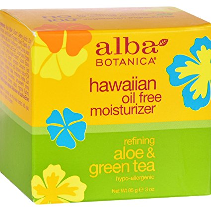 Alba Botanica Hawaiian Aloe and Green Tea Moisturizer Oil-Free - 3 oz (Pack of 2)