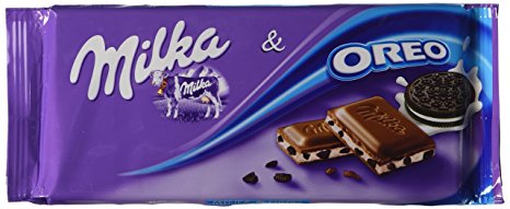 Milka Oreo Alpine Milk Chocolate, 3.5 oz Bar-Pack of 3