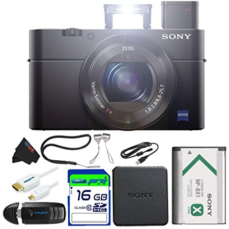 Sony DSC-RX100 Mark III Cyber-shot Digital Still Camera   16GB Pixi-Basic Accessory Bundle