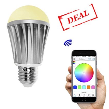 Ele Smartphone Remote Control Wireless Bluetooth LED Bulbs RGB LED Light Color Change Dimmable for Kitchen and Home