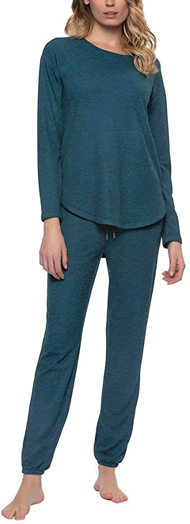 Felina | Comfyz Coco Women's 2-Piece Lounge Set | Brushed Jersey LS Top & Jogger