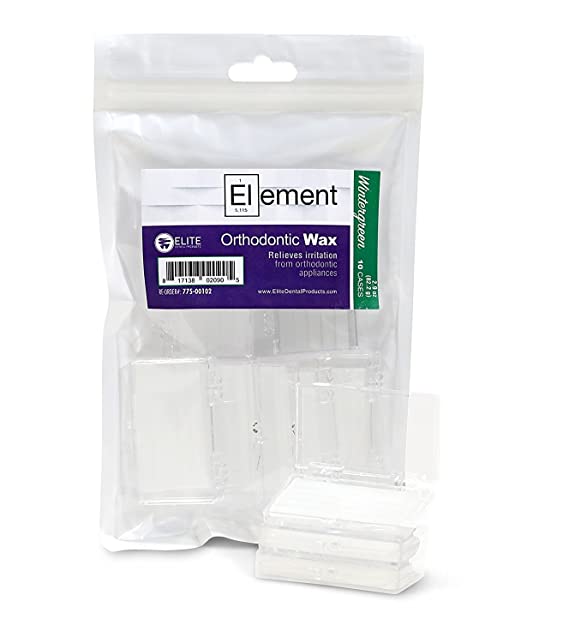 Element Dental Orthodontic Wax 10 Pack-10 Colors/scents Available (White/Wintergreen)