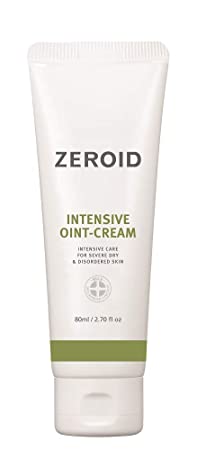 ZEROID Intensive Oint Cream / 2.70 Fl Oz, 80ml / Hydration for Severely Dry, Parched and Itchy Skin