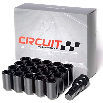 Circuit Performance Tuner Key Acorn Lug Nuts Black 12x1.5 Forged Steel (20pc   Tool)