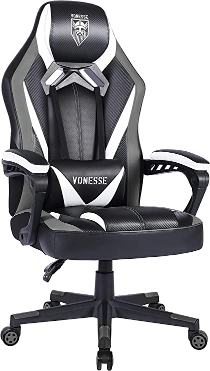 Gaming Chairs for Adults, PC Gaming Chair with Massage, Big and Tall Gamer Chair, Carbon Fiber Modern Computer Chair, Ergonomic Home Office Desk Chairs, Gaming Desk Chair, Video Game Chair for Teens