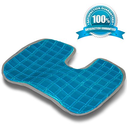 Soft&Care COOLING GEL PAD For Your Foam Seat Cushion! Premium Ultra Soft & High Comfort No Sweat Gel Pad make COOL Your Chair Cushion Orthopedic Coccyx Support Pillow For Back Pain Relief & Sciatica