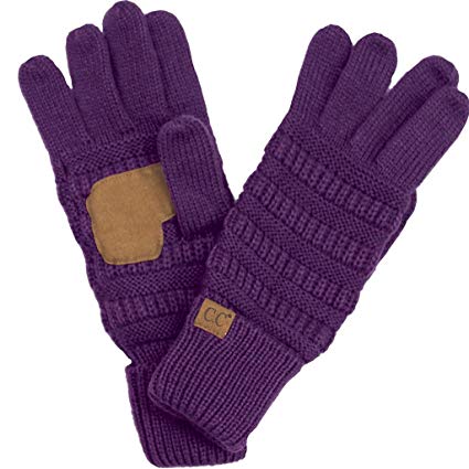 C.C. Smart Touch Winter Warm Knit Touchscreen Texting Gloves