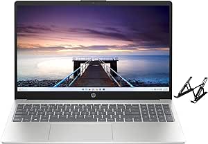 HP 2024 Newest Laptop, 15.6" FHD (1920 x 1080) Display, AMD Ryzen 5-7520U(Beat i7-1255U), 16GB RAM DDR5,1TB SSD, HD Webcam, WiFi 6, Windows 11 Home, Bundle with Stand