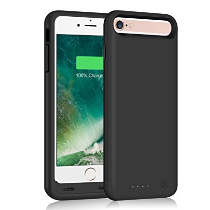 iPhone 6 Plus Battery Case [MFI Apple Certified] 4000mAh, Gixvdcu External Rechargeable Charger Portable Charging Cover for iPhone 6 Plus (5.5 inch) - Black