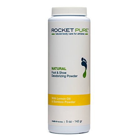 Natural Lemon Foot and Shoe Deodorizing Powder for Athletes. Deodorant Removes Odor, Stink From Bacteria. Odor Eliminator is Better Than Antiperspirant, Insoles, Sneaker Balls. Use on Feet or In Shoes