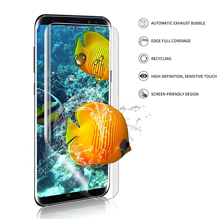 Samsung Galaxy S8 Plus Screen Protector Case Friendly [Not Glass] Full Coverage [No Bubbles] Clear Wet Applied Soft Film-6.2inch Meidu