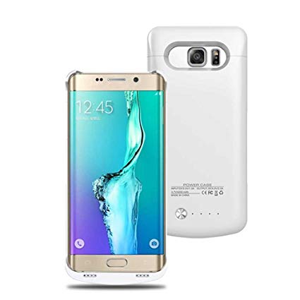 4200mAh Battery Case for Samsung S6 Edge Plus, Portable Slim Extended Battery Charger Case 120% Extra Battery Backup Case , External Power Case for Galaxy S6 Edge Plus ONLY (White)