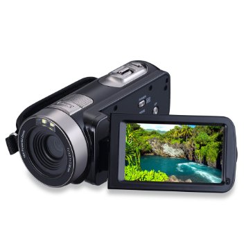 Sereer HDV-301 FHD 1080P Digital Video Camera Camcorder Night Vision 24MP 3 Inch Touch Screen