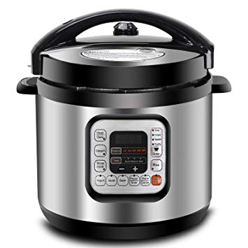 ZENY 6Qt 10-in-1 Multi-Use Pressure Cooker Programmable with Aluminium Alloy Pot, Rice Cooker, Slow Cooker, Yogurt Maker, Bean Cooker, Meat Stew, Sauté Steamer & Warmer