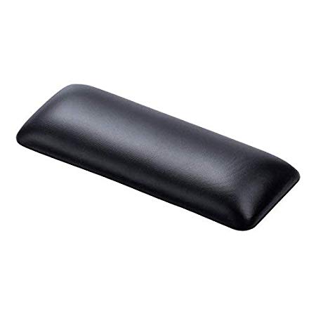 SANWA (Japan Brand) Gel Wrist Rest for Keyboard & Mouse, Non-Slip, Comfortable Gaming Wrist Pillow, PU Leather Wrist Cushion Support for Office, Computer, Laptop, MacBook, (170×70×19mm), Black