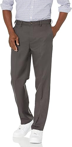 Amazon Essentials Mens Expandable Waist Classic-fit Flat-Front Dress Pants