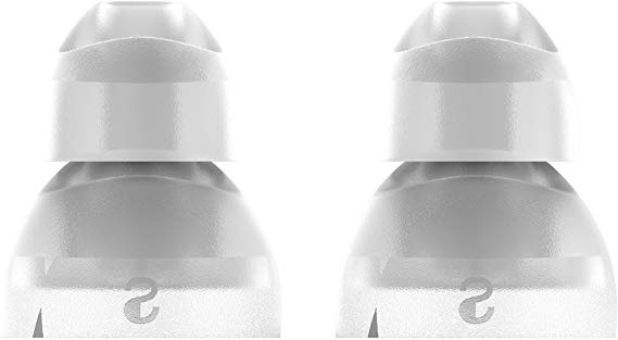 Klipsch DF SM C Small/Medium Size Dual Flange Replacement Ear Tip - 4 Pack - Clear