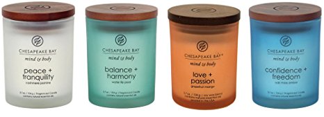 Chesapeake Bay Candle Mind & Body Small Scented Candle Gift Set #1 (4-Piece)