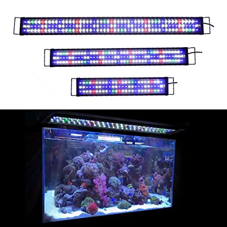Aquarium Light 120cm-150cm AquarienEco RGB Full Spectrum Aqua Plant Fish Tank Lamp LED Hoods Lighting Suitable for Aquatic, Reef, Plants and Fish Keeping