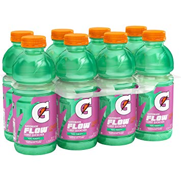 Gatorade Flow Thirst Quencher, Tidal Punch, 20 ounce Bottles (Pack of 8)