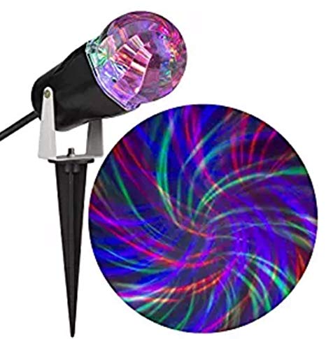 Gemmy Comet Spiral Fire Ice Orange/Purple/Green Led  Halloween Outdoor Stake Light Projector