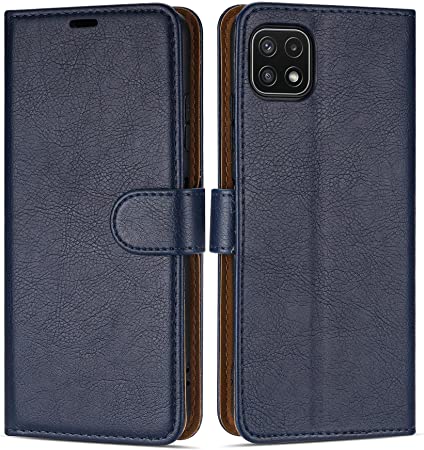 Case Collection for Samsung Galaxy A22 5G Phone Premium Leather Folio Cover, Magnetic Closure Protective Book Design Wallet Flip with [Card Slots] and [Kickstand] for Samsung A22 5G Case