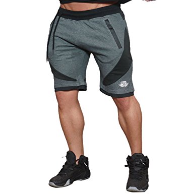 EU Men's Workout Active Shorts Gym Jogger Shorts Running Bodybuilding with Pockets