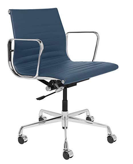 SOHO Premier Management Chair (Ribbed, Blue)