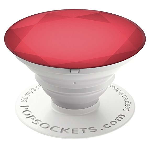 PopSockets: Collapsible Grip & Stand for Phones and Tablets - Red Metallic Diamond