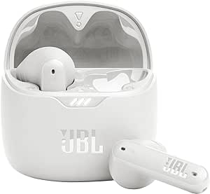 JBL Tune Flex - True Wireless Noise Cancelling Earbuds (White), Small (Renewed)