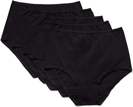 Iris & Lilly Women's Cotton Full Coverage High Waist Brief Multipack
